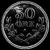 Gustaf V Swedish Silver 50 Öre (Reverse)