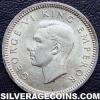 George VI New Zealander Silver Threepence (Obverse)