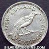 George VI New Zealander Silver Sixpence (Reverse)