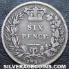 William IV British Silver Sixpence (Reverse)