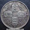 Victoria British Silver "Gothic" Florin (Reverse)