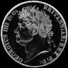 George IV British Silver "Laureate Head" Crown (SECUNDO) (Obverse)