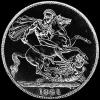 George IV British Silver "Laureate Head" Crown (SECUNDO) (Reverse)