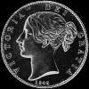Victoria British Silver "Young Head" Crown (Obverse)