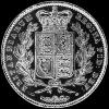 Victoria British Silver "Young Head" Crown (Reverse)