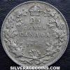 George V Canadian Silver 25 Cents (Reverse)