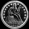 United States "Seated Liberty Dime" Silver 10 Cents (arrows) (Obverse)