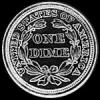 United States "Seated Liberty Dime" Silver 10 Cents (arrows) (Reverse)