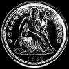 United States "Seated Liberty Dime" Silver 10 Cents (Obverse)