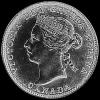  Victoria Canadian Silver 25 Cents (Obverse)