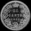  Victoria Canadian Silver 25 Cents (Reverse)