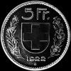 Swiss Silver 5 Francs (William Tell) (Reverse)