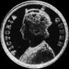 Victoria British India Silver Quarter Rupee (Obverse)