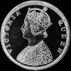 Victoria British India Silver Half Rupee (Obverse)