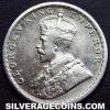 George V British India Silver Quarter Rupee (Obverse)