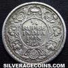 George V British India Silver Quarter Rupee (Reverse)