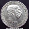 2 Coronas de Plata Austriacas de Francisco José I (Anverso)