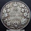 Edward VII Canadian Silver 50 Cents (Reverse)
