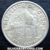 Cuban Silver 20 Centavos (50th years of the Republic) (Obverse)