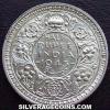 George VI British India Silver Half Rupee (large rim) (Reverse)