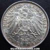 2 Marcos de Plata Prusianos de Guillermo II (25º año del reino) (Reverso)