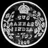 Edward VII British India Silver 2 Annas (Reverse)