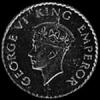 George VI British India Silver Quarter Rupee (small fleur-de-lis) (Obverse)