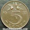 Netherlands 1953 5 Cents