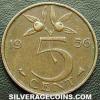 Netherlands 1956 5 Cents