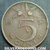 Netherlands 1957 5 Cents