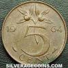 Netherlands 1964 5 Cents