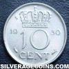 Netherlands 1950 10 Cents
