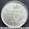 Netherlands 1951 10 Cents
