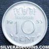 Netherlands 1955 10 Cents