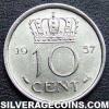 Netherlands 1957 10 Cents