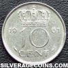 Netherlands 1961 10 Cents