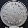 Spain 1937 2 pesetas