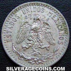 1937 Mexican Silver 20 Centavos (Obverse)