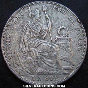 1923 Peruvian Silver Sol (Reverse)