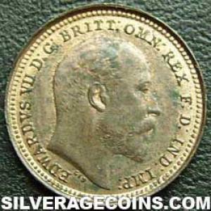 1902 Edward VII British Bronze Third Farthing (Obverse)