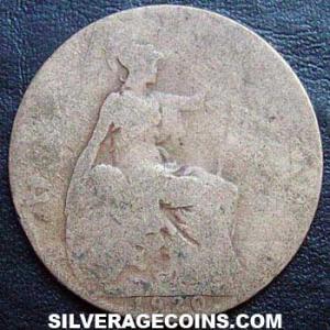 1920 George V British Bronze Half Penny (Reverse)