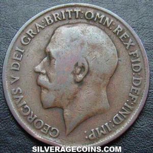 1918 KN George V British Bronze Penny (Obverse)