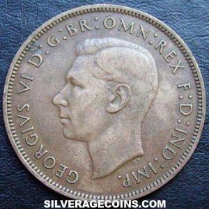 1947 George VI British Bronze Penny (Obverse)