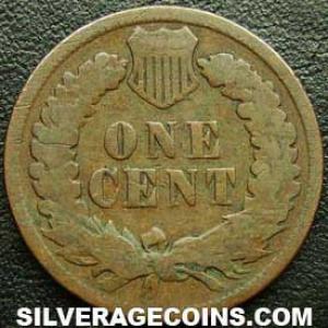 1895 United States "Indian Head" Bronze Cent (Reverse)