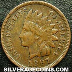 1897 United States "Indian Head" Bronze Cent (Obverse)