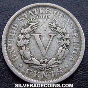 1906 United States "Liberty Head Nickel" 5 Cents (Reverse)