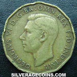 1945 George VI British Threepence (Obverse)