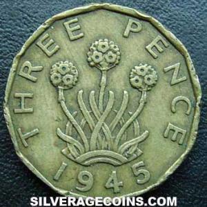 1945 George VI British Threepence (Reverse)