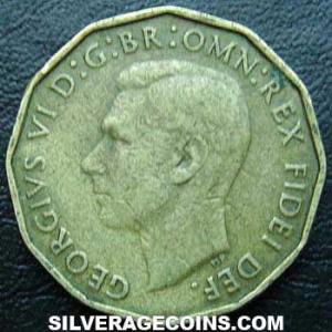 1951 George VI British Threepence (Obverse)