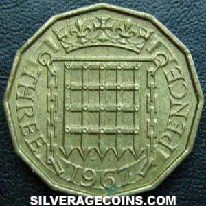 1967 Elizabeth II British Threepence (Reverse)